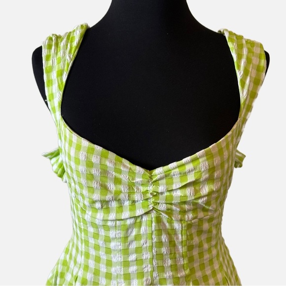 For Love Bell Green Sweetheart Neck Fit and Flare Mini Dress M - Picture 2 of 11